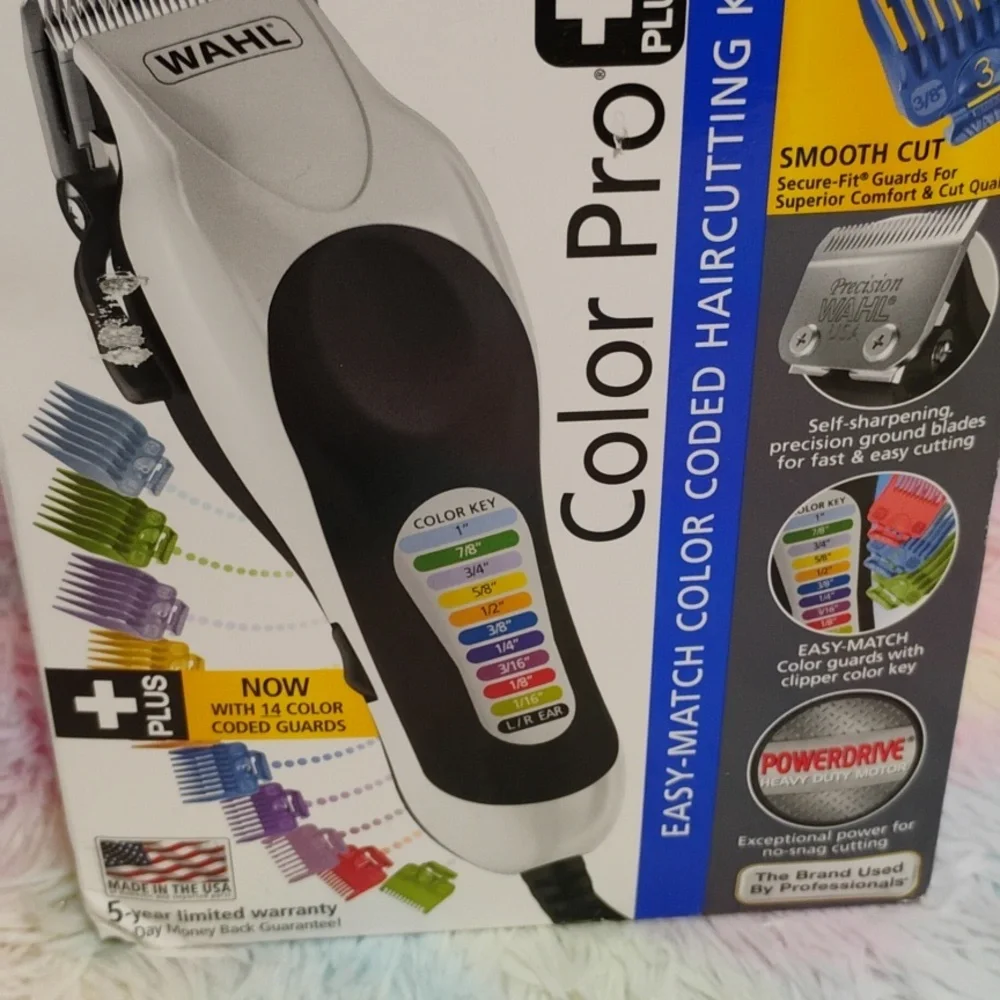 NIB WAHL Color Pro + Plus W Color Coded Guards See Video
